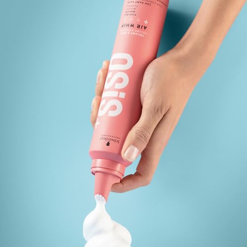 Schwarzkopf Professional OSiS Air Whip Hair Mousse For Straight Wavy Curly Hair Heat Protection Strengthening Caring Formula Moisturizing Light Hold 200 ml