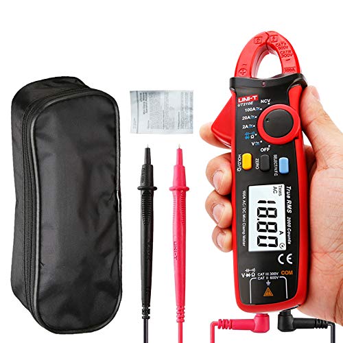 UNI-T UT210D/UT201E Digital Clamp Meter True RMS Voltage Resistance Capacitance Multimeter Temperature Measure Auto Range Electrical (ABS)