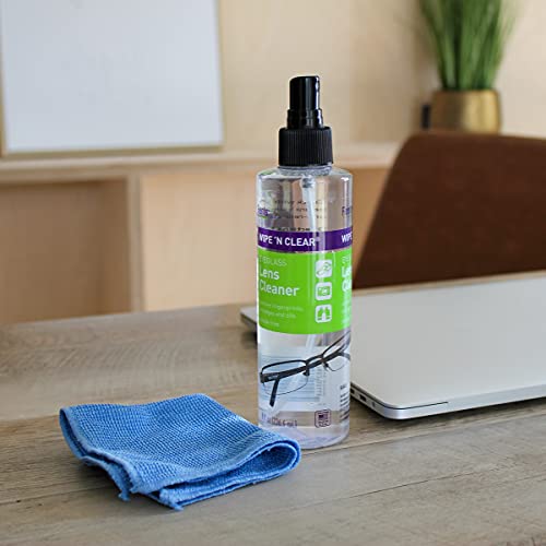 Flents Wipe 'N Clear Eyeglass Lens Cleaner Spray, Clear, 8 Fl Oz