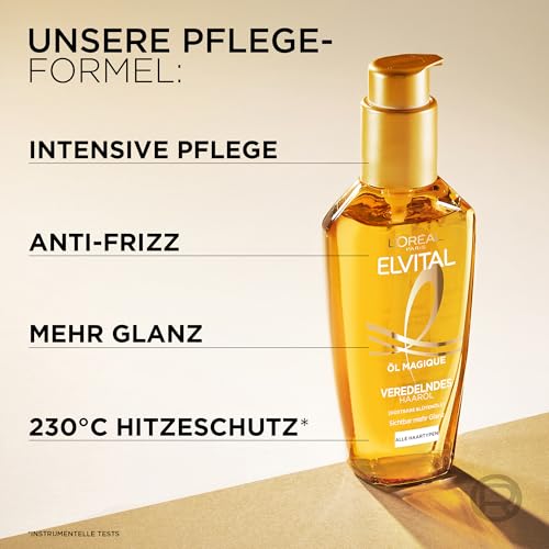 L'oréal Paris Elvital Oil Magique Refining Hair Oil, 1 x 100 ml, for All Hair Types, with 6 Precious Flower Oils
