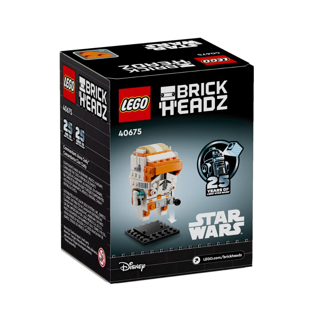 LEGO 40675 Brickheadz Star Wars Clone Commander Cody 10+ 147 Pieces Buildable Toy Figure