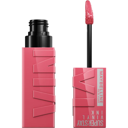 Maybelline New York Lip Colour, Smudge-free, Long Lasting up to 16h, Liquid Lipstick, Shine Finish, SuperStay Vinyl Ink, Rouge
